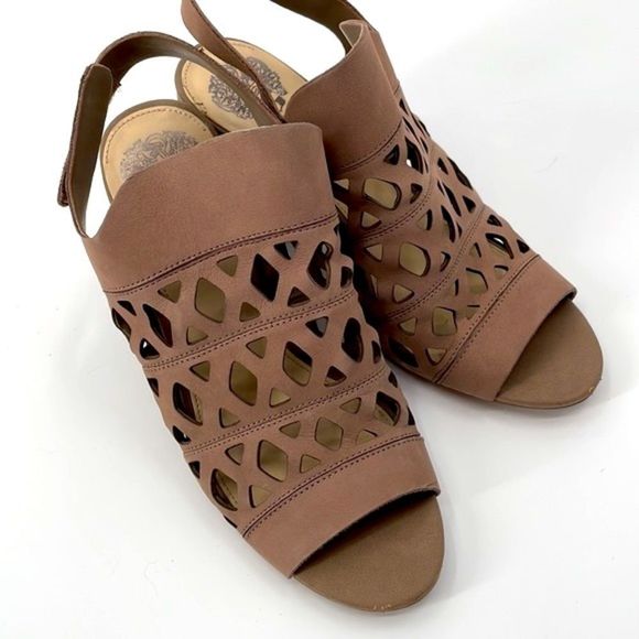 Vince Camuto Cutout Nubuck Sandals- Deverly - Picture 5 of 9